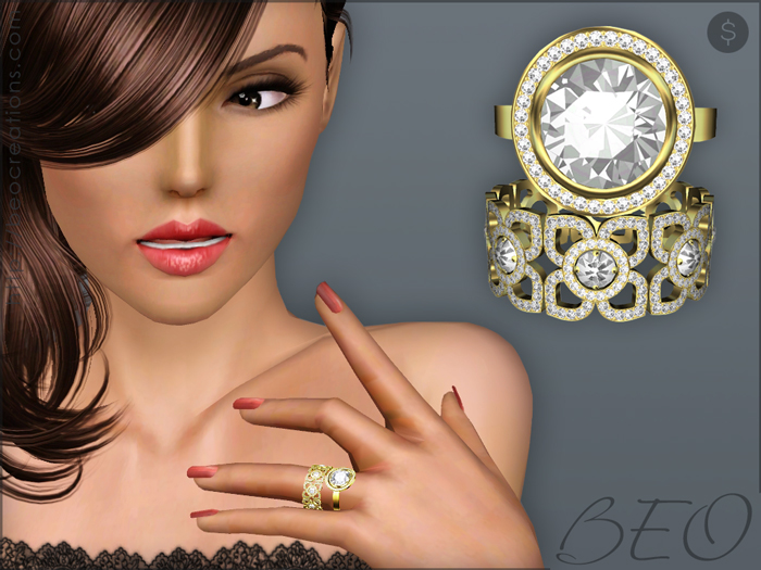 Diamond rings set for The Sims 3 by BEO